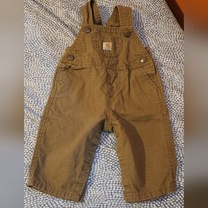 Carhartt  Brown overalls. Sz. 6 months 100% cotton ( only 1 piece) euc